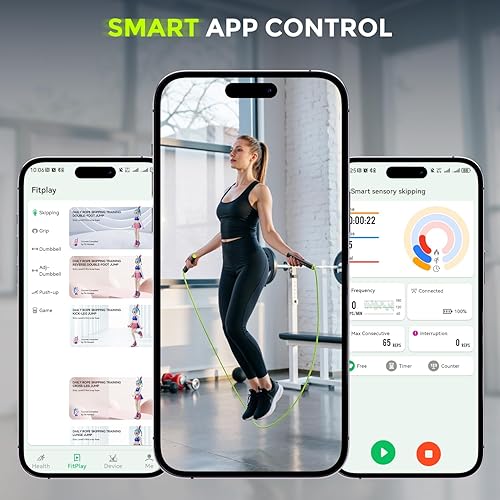 Miniatura 4 de Smart Jump Rope with 9-Axis Gyroscope,Wireless Jumping Rope,Supports Somatosensory Games Real-time Data Tracking via App,Fitness Jump Rope for Kids