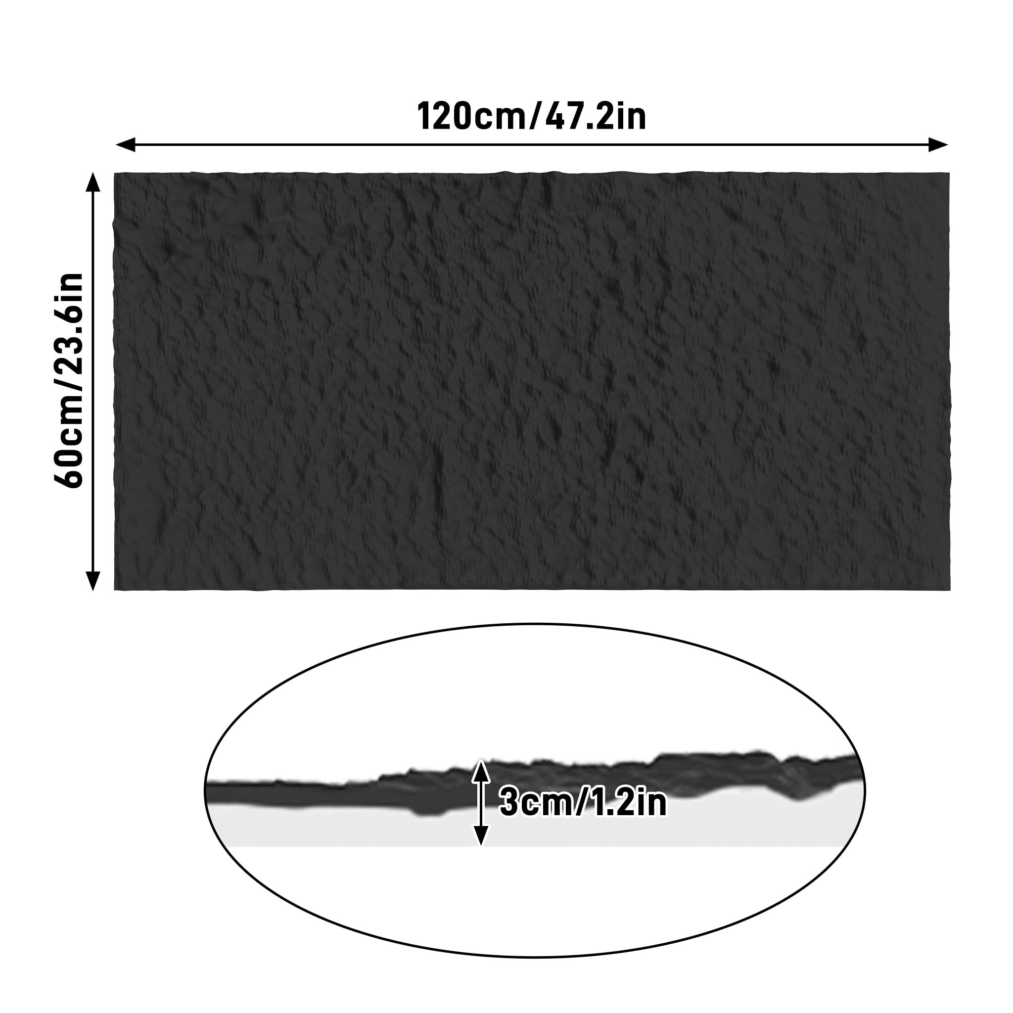 Aufun Pannelli da parete 3D effetto pietra, 120 x 60 cm, spessore 3 cm, rivestimento interno in polistirolo, pannelli leggeri da soffitto e pannelli da parete, in finta pietra, per soggiorno, cucina