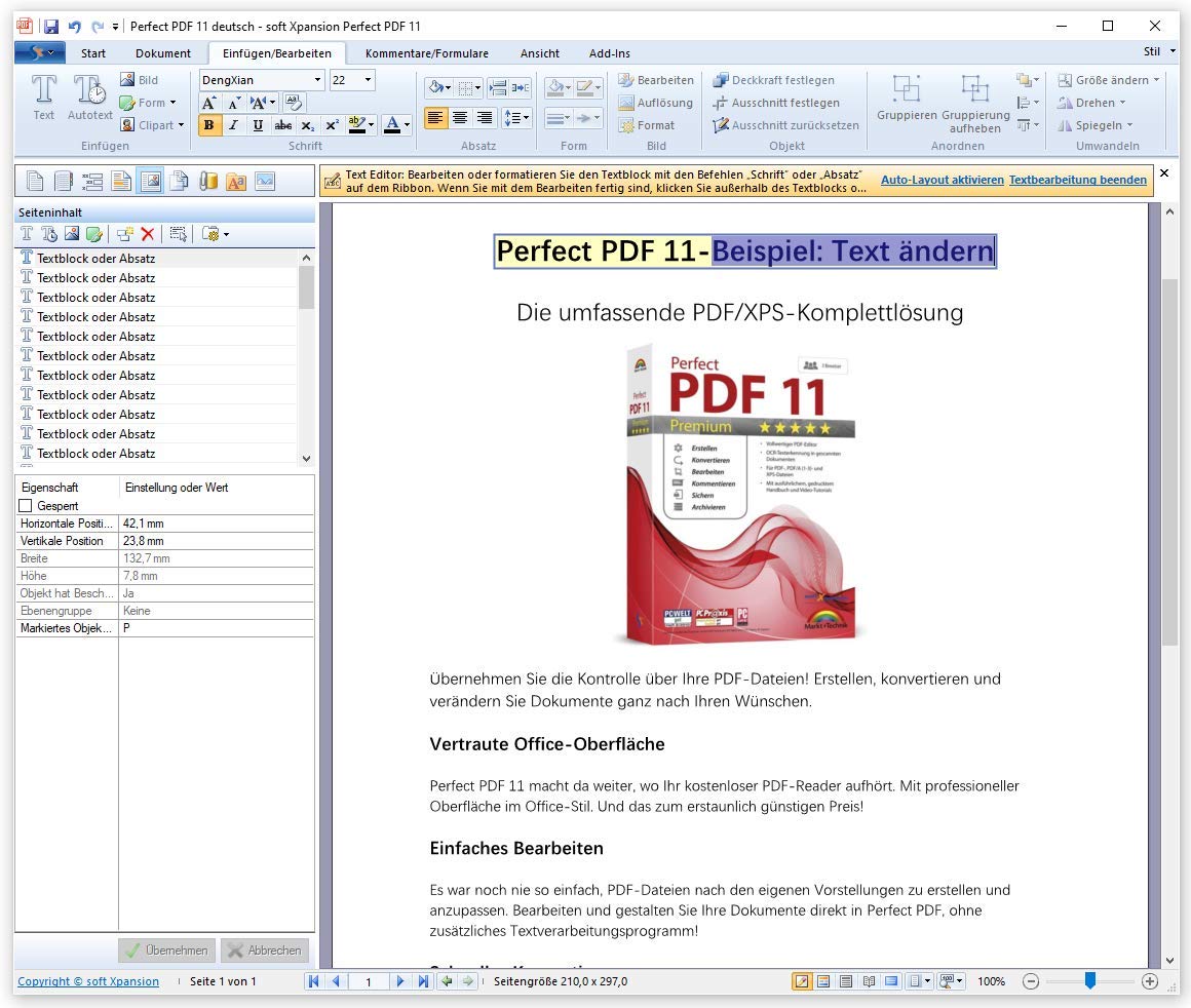 Perfect PDF 11 PREMIUM inkl. OCR - 3 USER - PDF Erstellen, Bearbeiten, Umwandeln, Sichern, Kommentieren, Formulare, 100% Kompatibel mit PDF Dokumenten Windows 11, 10, 8.1, 7