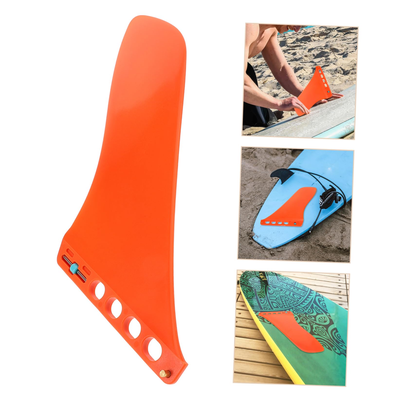 Aileron de Planche de Surf Orange Amovible, Stabilisateur d'eau pour Paddleboard, Diviseur d'eau Profilé en Matériau Robuste, Accessoire de Remplacement pour Planche à Pagaie,