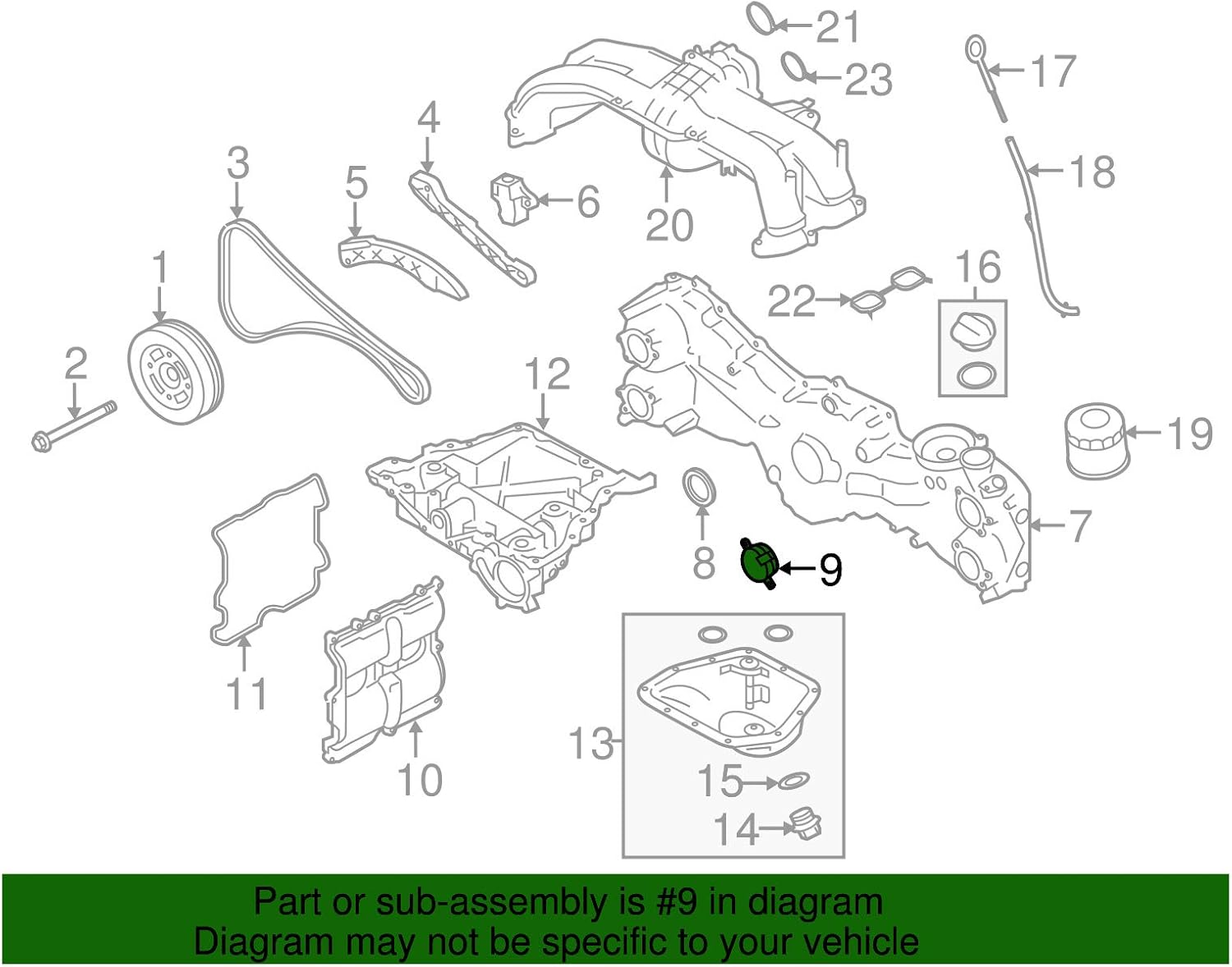Subaru Genuine Parts - Valve Ay Oil Control (10921AA231), Standard