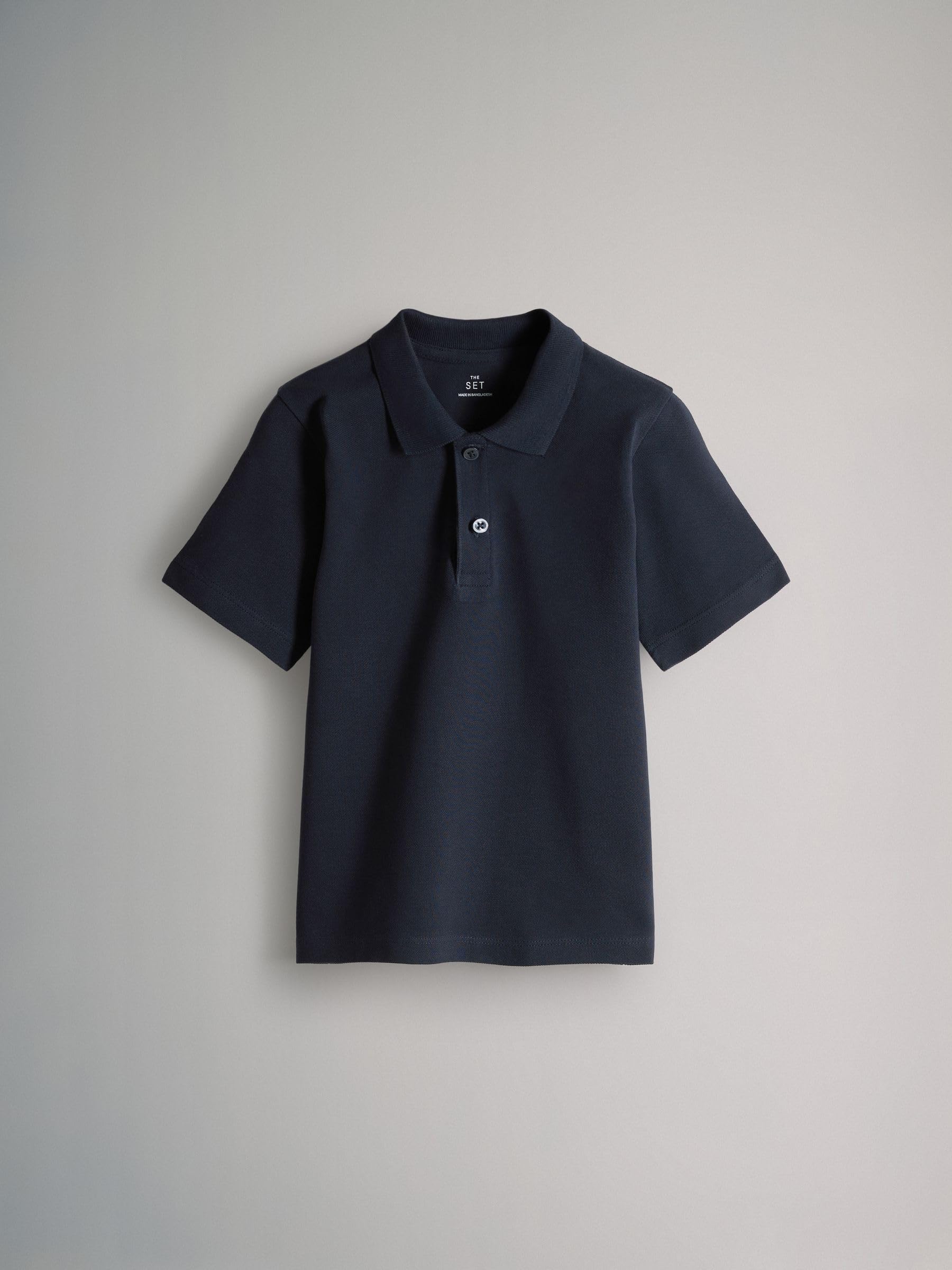 THE SET Jungen Kurzärmelige Poloshirts aus Baumwollpiqué, 4er-Pack