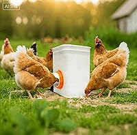 Vista 5 de Comedero para pollos sin desperdicios de 8 puertos, alimentador de aves de corral DIY de 4 pulgadas con 8 tapas, 1 sierra de corona, kit