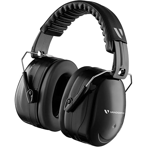 Vanderfields Hearing Protection Ear Muffs for Noise Reduction, 33dB Certified, Noise Cancelling Safety Ear Protection for Shooting, Adult Headphones for Lawn Mowing, DIY, Construction, Woodworking