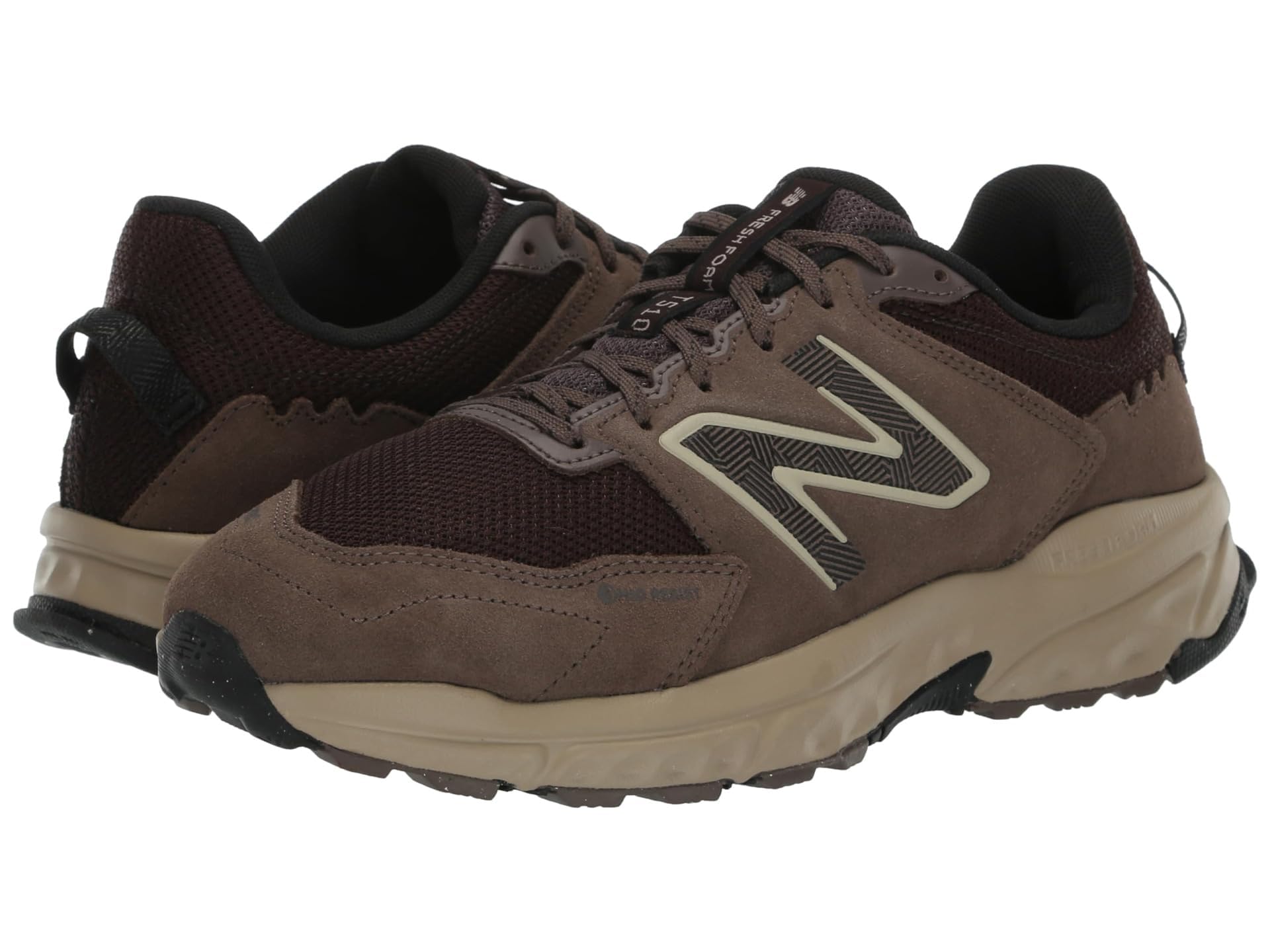 New Balance Women's Fresh Foam 510 V6 H2O Resist Trail Running Shoe, Dark Mushroom/Black Coffee/Black, 6.5 Wide