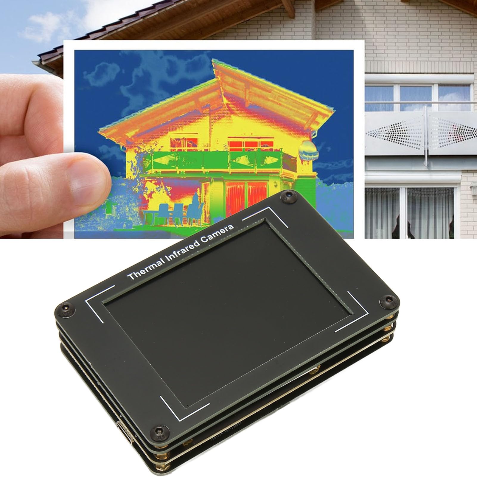 Wärmebildkamera, 3,4 Zoll 240 X 320 LCD-Display, Infrarot-Wärmebildkamera mit Einem Bereich von -104 °F Bis 716 °F, 55°×35° Sichtfeld, Wiederaufladbare Tragbare Wärmebildkamera