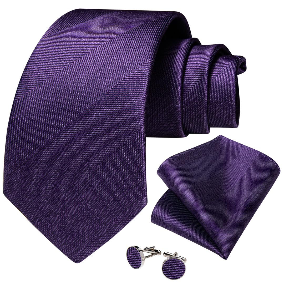 Wvapzxx Juego de corbatas de seda a cuadros rojo vino para hombre, pañuelo, gemelos, negocios, boda, corbata para el cuello, accesorios