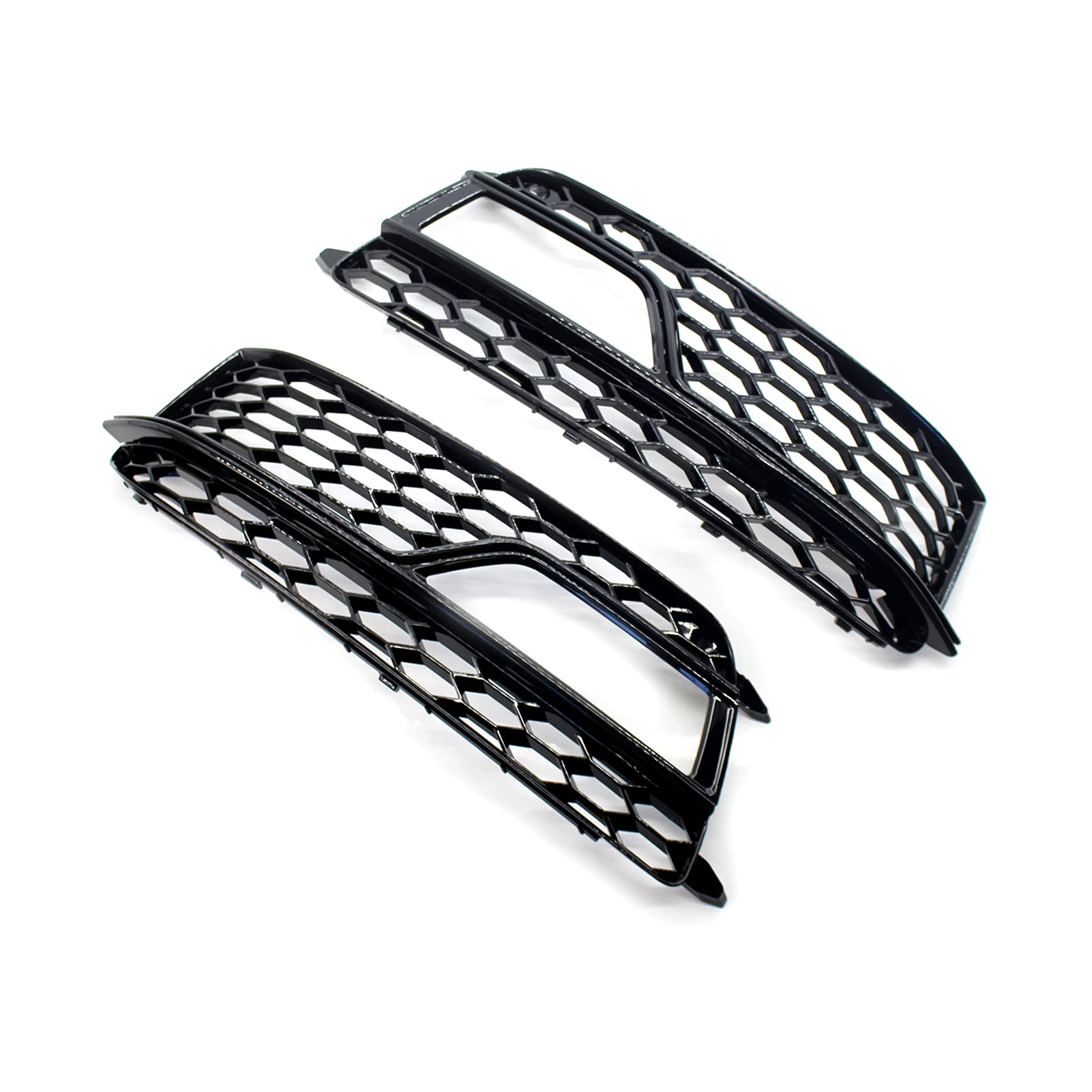 EIN Paar Autogrills, Stoßstangengitter vorne Links/rechts Nebelscheinwerfer Grill Abdeckung Zierleiste Ersatz für Audi S5 A5 S-Line 2013-2016