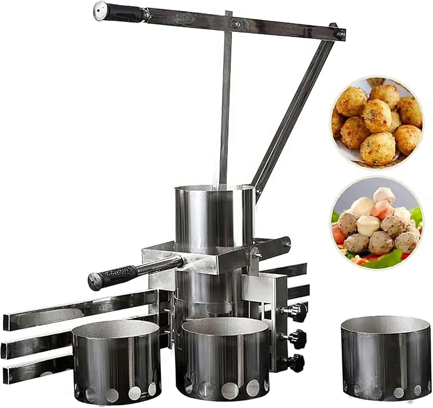 Manual Meatball Machine, Fish Ball Machine with Shrimp Balls to Make Pork Balls