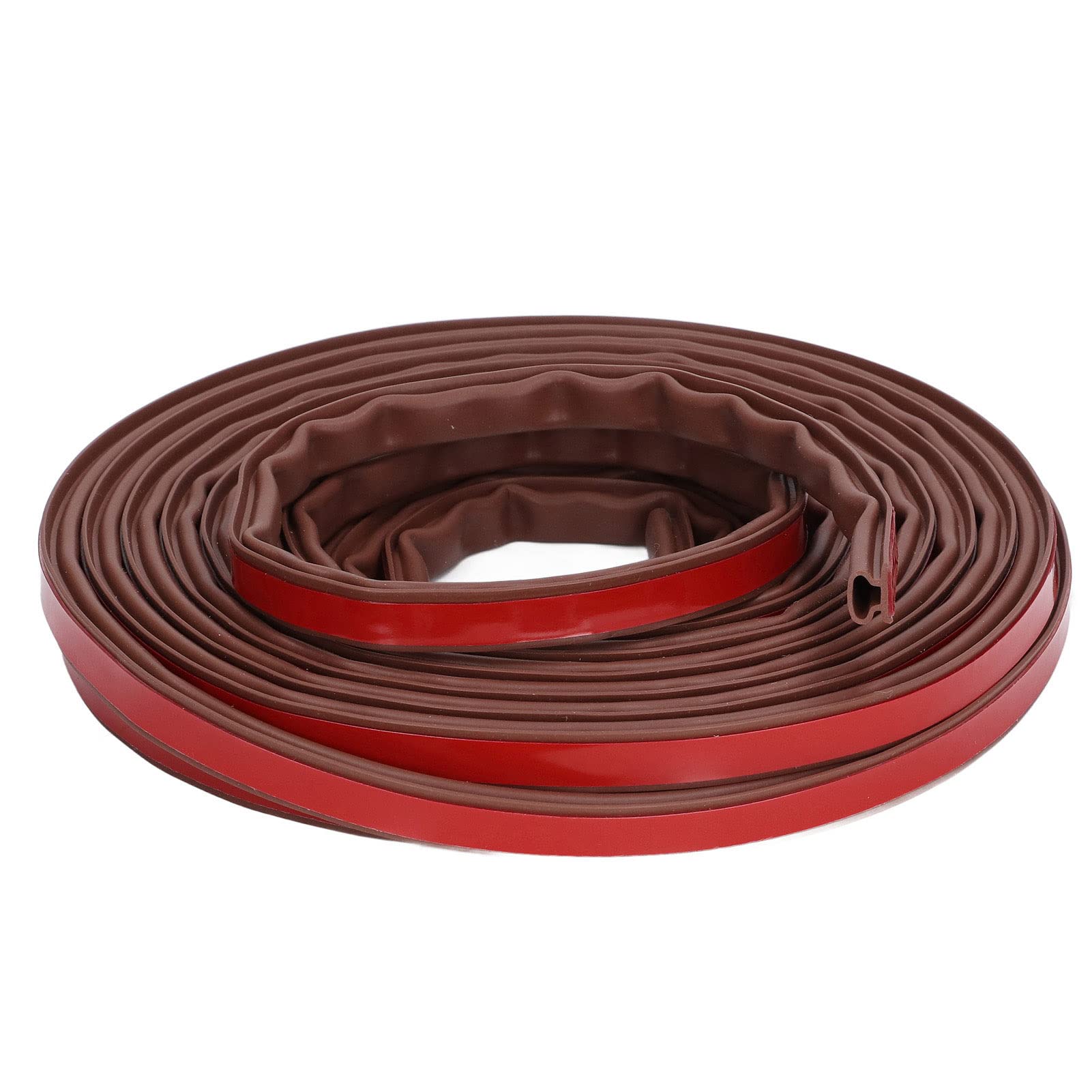 Ejoyous Striscia di Tenuta per Porta da 6 M Striscia di Tenuta in Gomma Siliconica di Autoadesiva da 10 Mm per Finestra per Ufficio Domestico Marrone Blocca il Rumore del e la Polvere per Porte