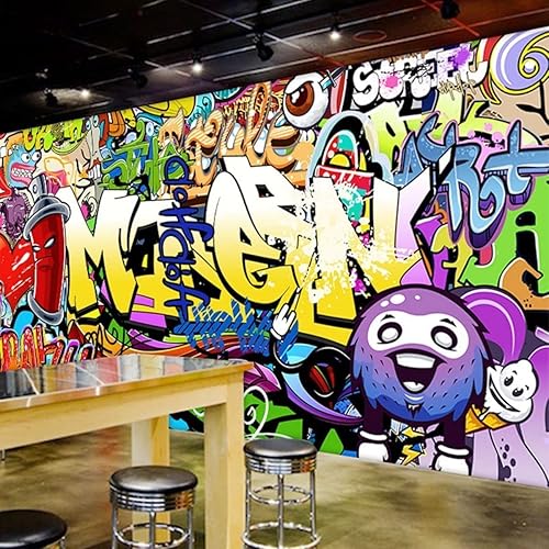 Miniatura 4 de TOKMOCO Custom 3D Mural Graffiti Peel and Stick Wallpaper Large Wall Mural for Bedroom Living Room Corridor Dining Room Removable Wallpaper