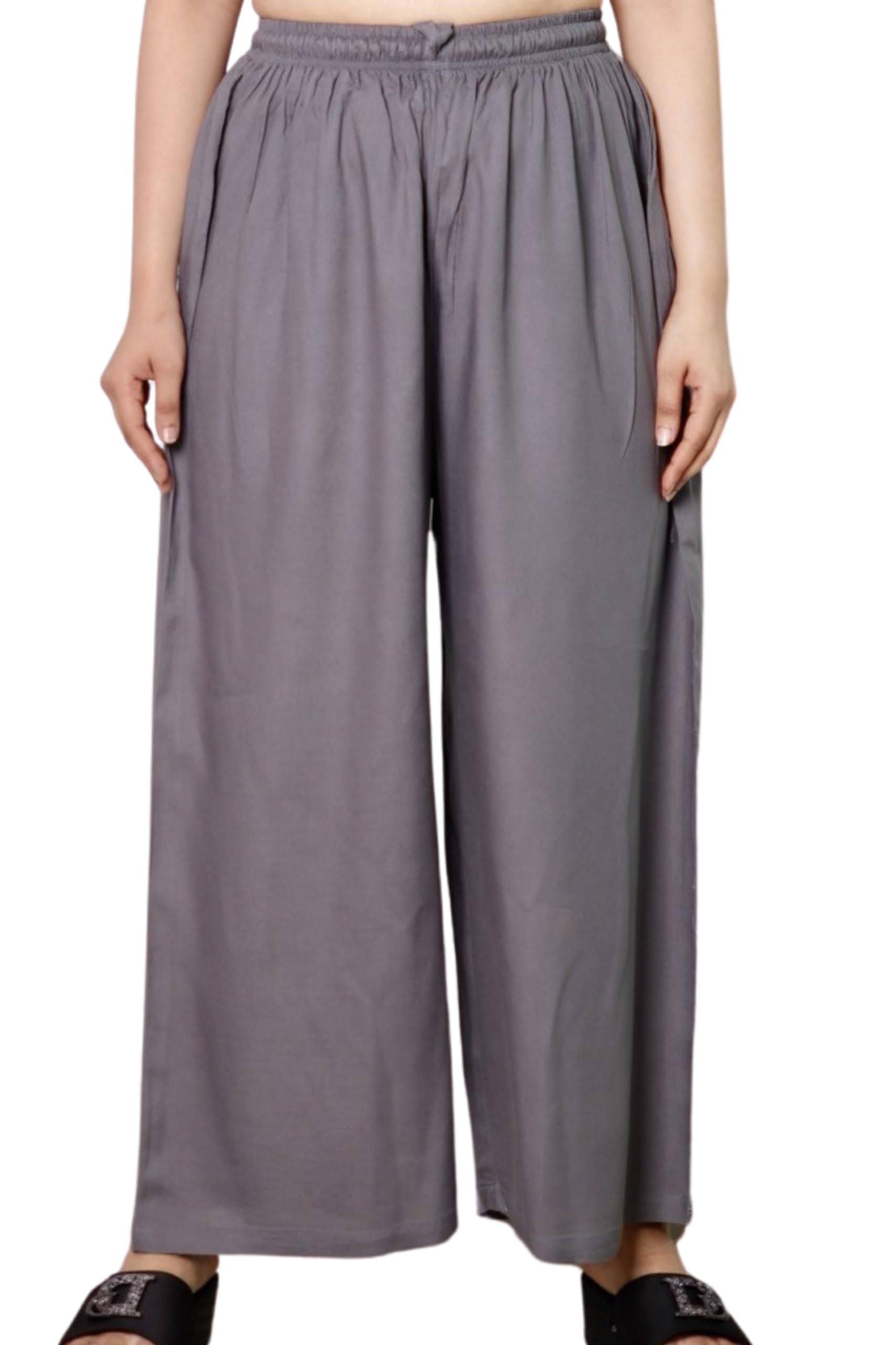 Women's Solid Rayon Palazzo Pants Regular Palazo-image-39
