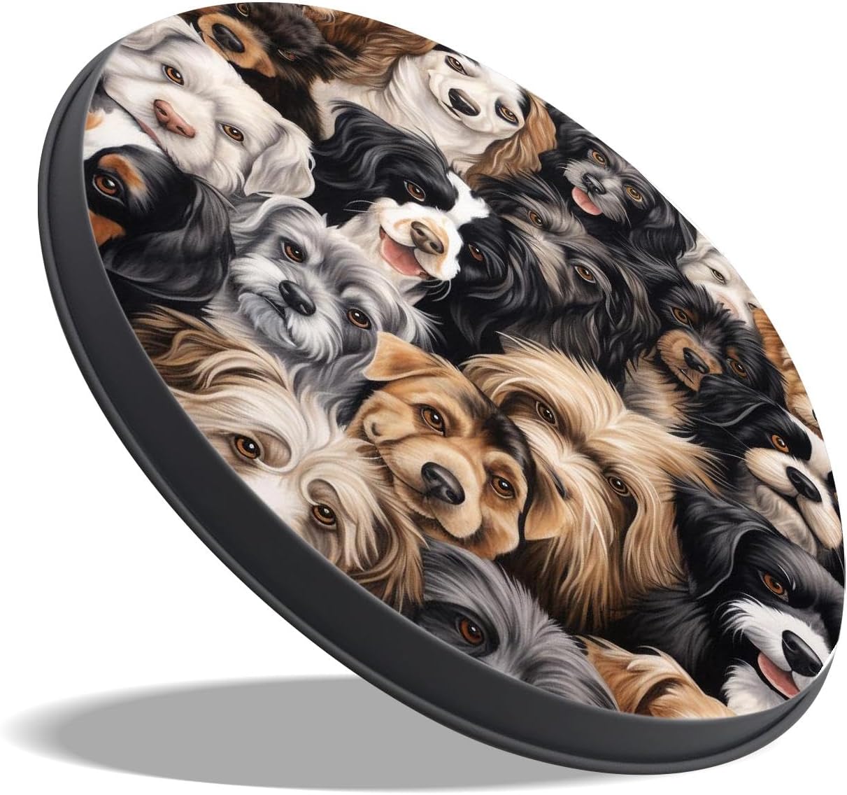 Exotic Dog Wild Animal Design Set of 4 Stove Burner Covers - Premium Round Electric Stove Range Protectors,8 IN & 10 IN