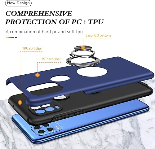 Miniatura 10 de Funda para Moto G Stylus 5G, Motorola G Stylus 5G con película nano a prueba de explosiones 2 unidades, funda invisible doble a prueba de golpes de