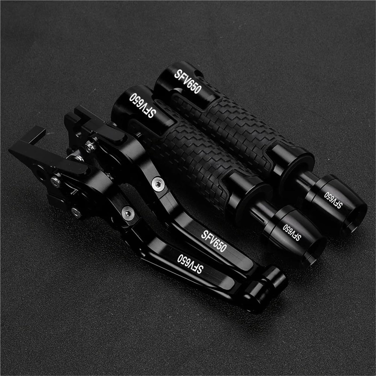 Guidon de moto et leviers de frein d'embrayage pliables pour Suzuki Gladius SFV650 2009-2016 Black