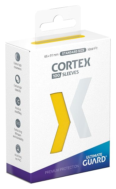 Foto 2 de 4 de Ultimate Guard Cortex Sleeves Standard Size (100) (66 x 91 mm), color: amarillo
