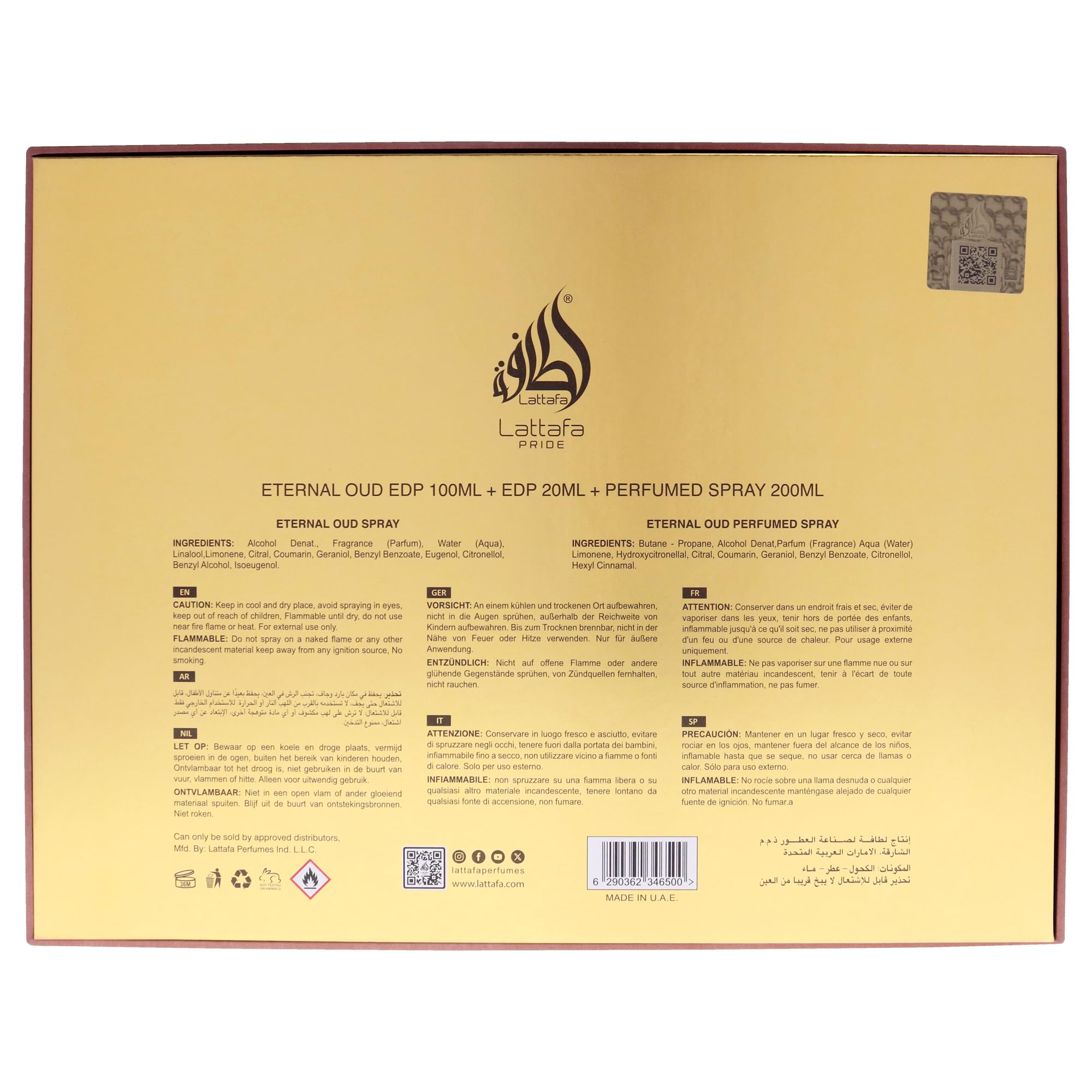 Lattafa Eternal Oud - Set de 3 piezas