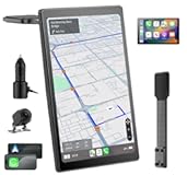 8” Wireless Apple CarPlay Screen for Car with Android Auto & 1080P Backup Camera&comma; Rotatable Touchscreen Car Stereo&comma; Vertical & Horizontal Mode&comma; Bluetooth&comma; GPS Navigation&comma; Mirror Link