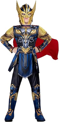 Miniatura 1 de MARVEL Thor Disfraz juvenil  Mono acolchado con capa desmontable y máscara de plástico