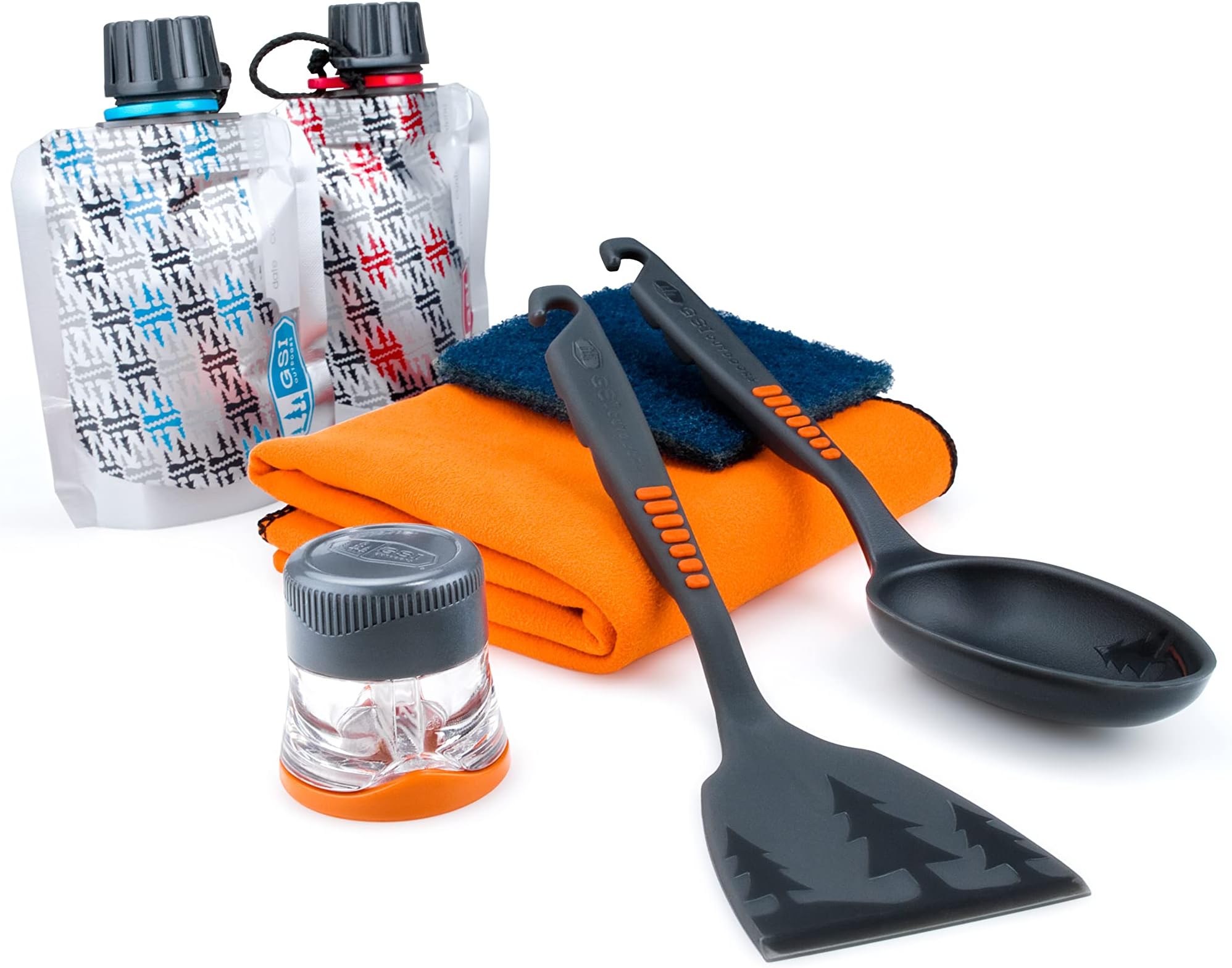 GSI Outdoors Pack Kitchen Tool Set, 8 Piece Cooking Tools for Camping, RV and Picnics