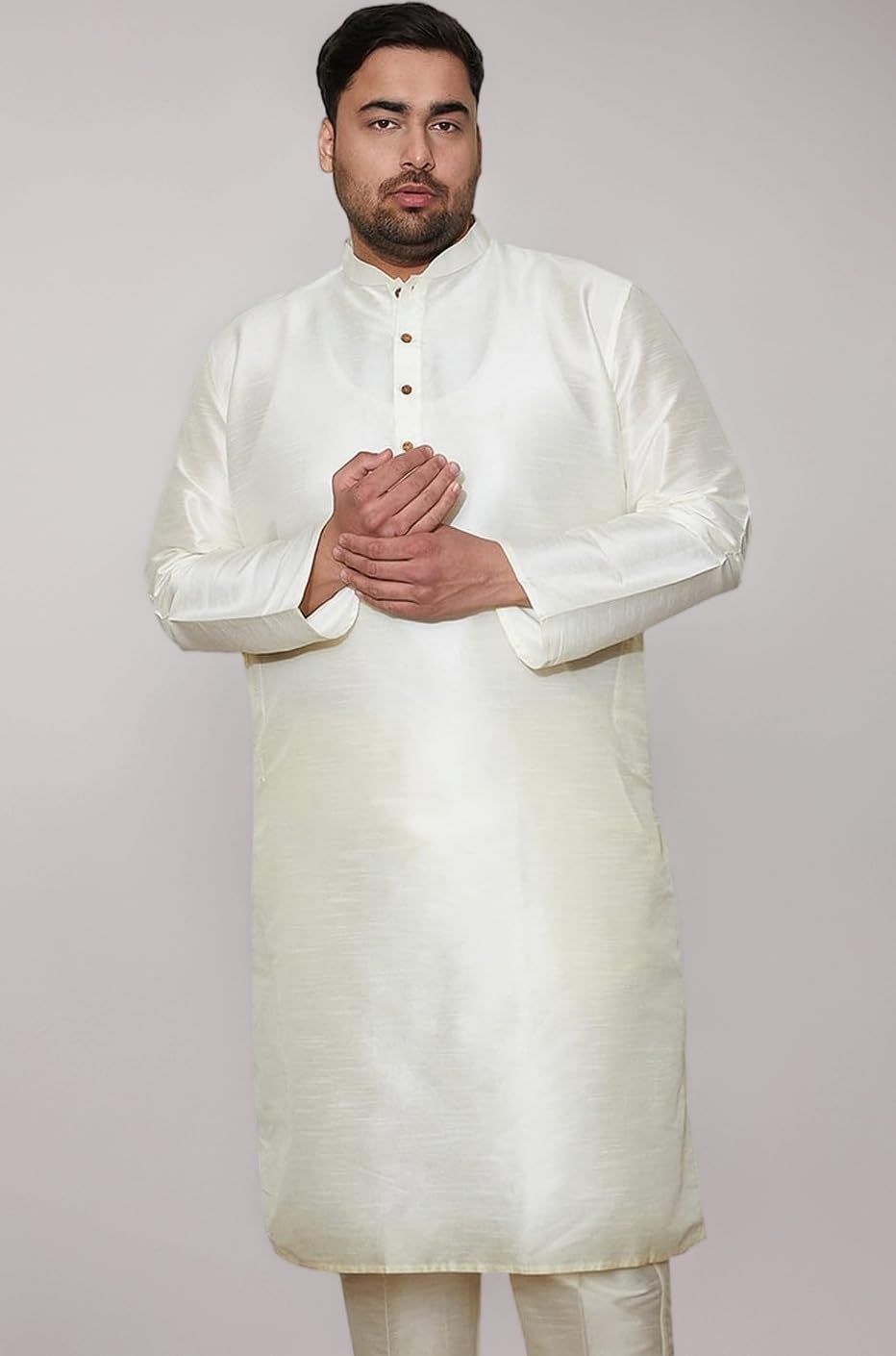 VASTRAMAY Men's Cotton Regular Fit Casual Kurta