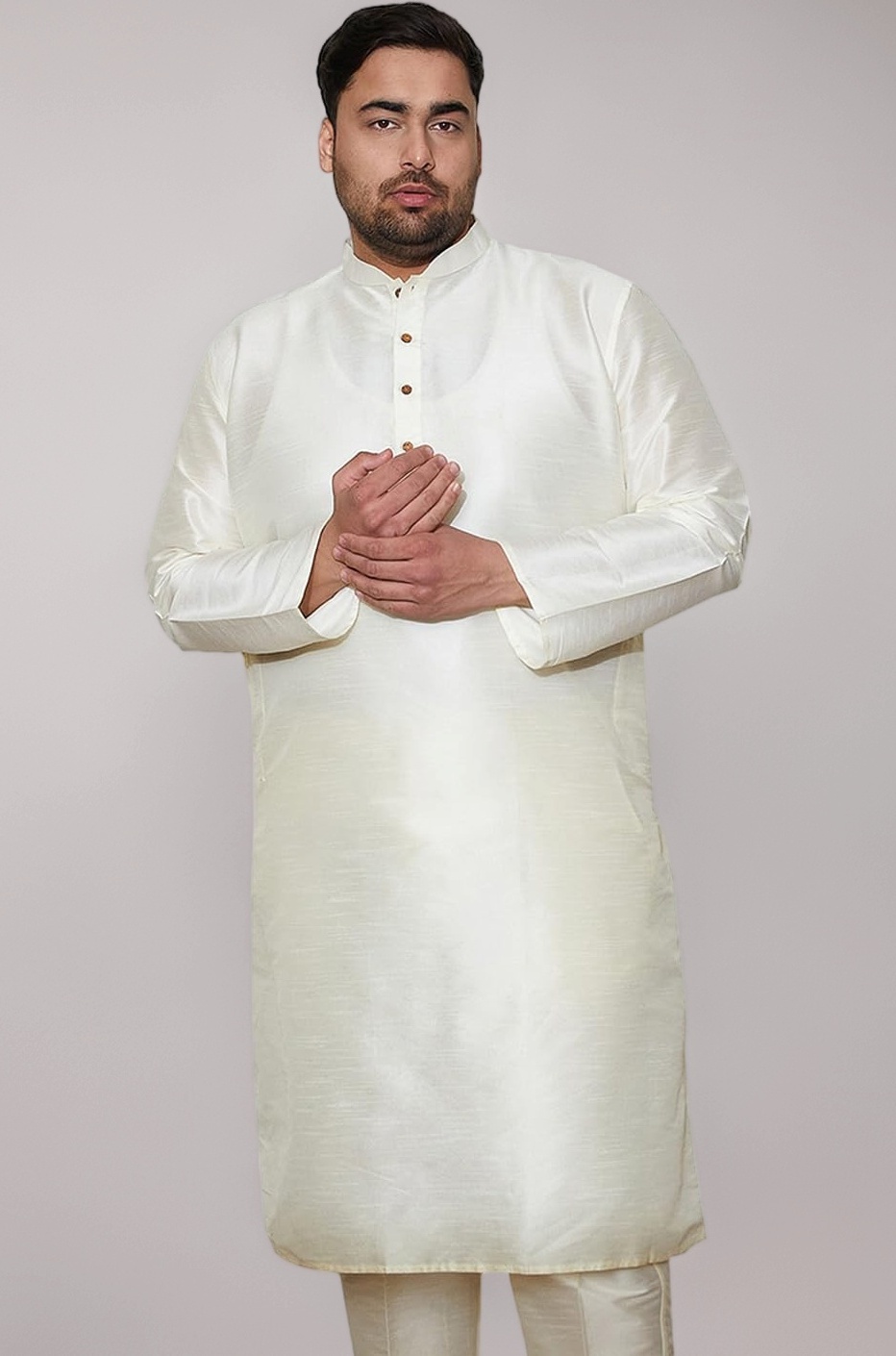 VASTRAMAY Men's Cotton Regular Fit Casual Kurta