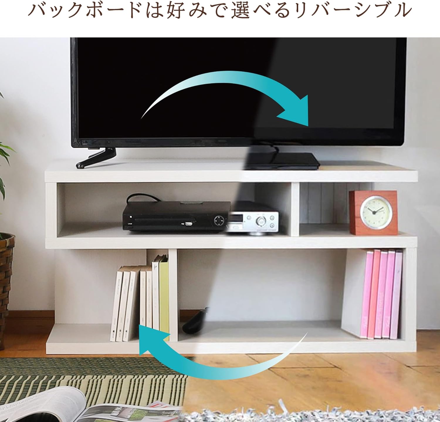 Shirai Sangyo KI2-4080WH TV Stand, Game Console Storage, TV, White, Width 31.1 inches (79.2 cm), Height 15.2 inches (38.4 cm), Depth 11.6 inches (29.5 cm), Kia Esse 2