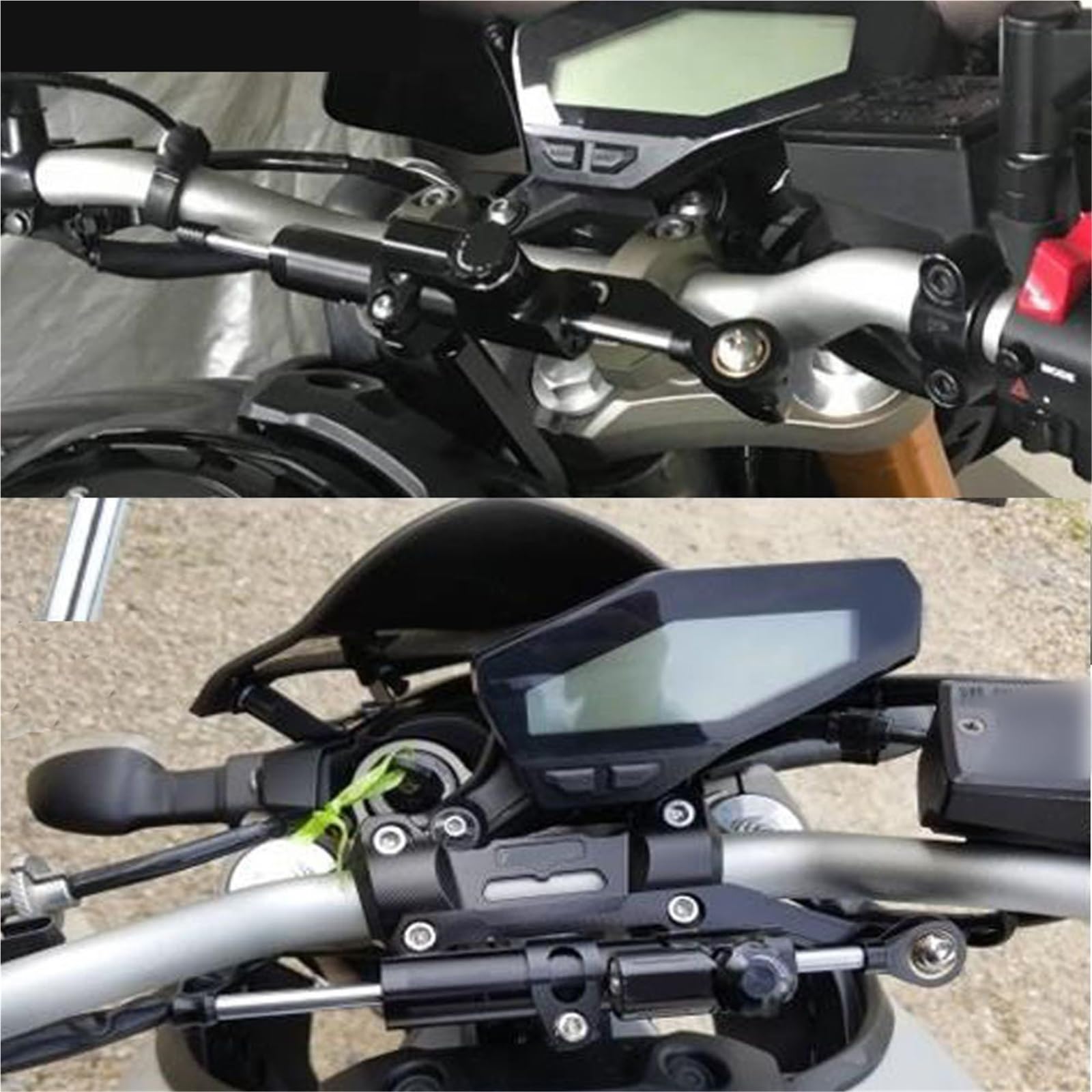 Amortisseur De Stabilisation Direction Moto, Support Contrôle Sécurité, Montage pour Kawasaki ZR-7 S ZR7 ZR7S 1999 2000 2001 2002 2003
