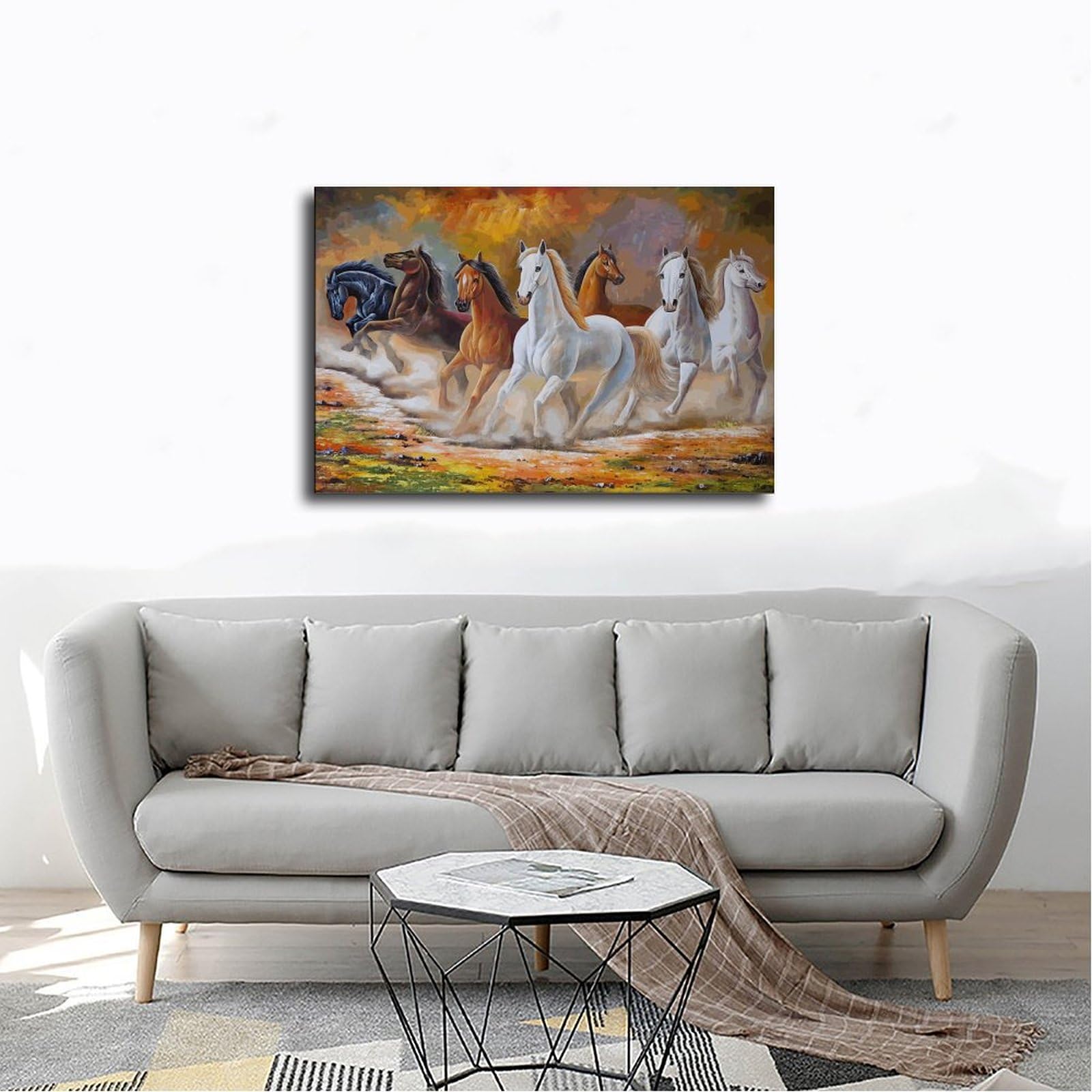 Leinwand-Kunstdruck „Pferd“ Bunt – 30,5 X 45,7 Cm, Für Wohnzimmer, Büro Oder Als Geschenk