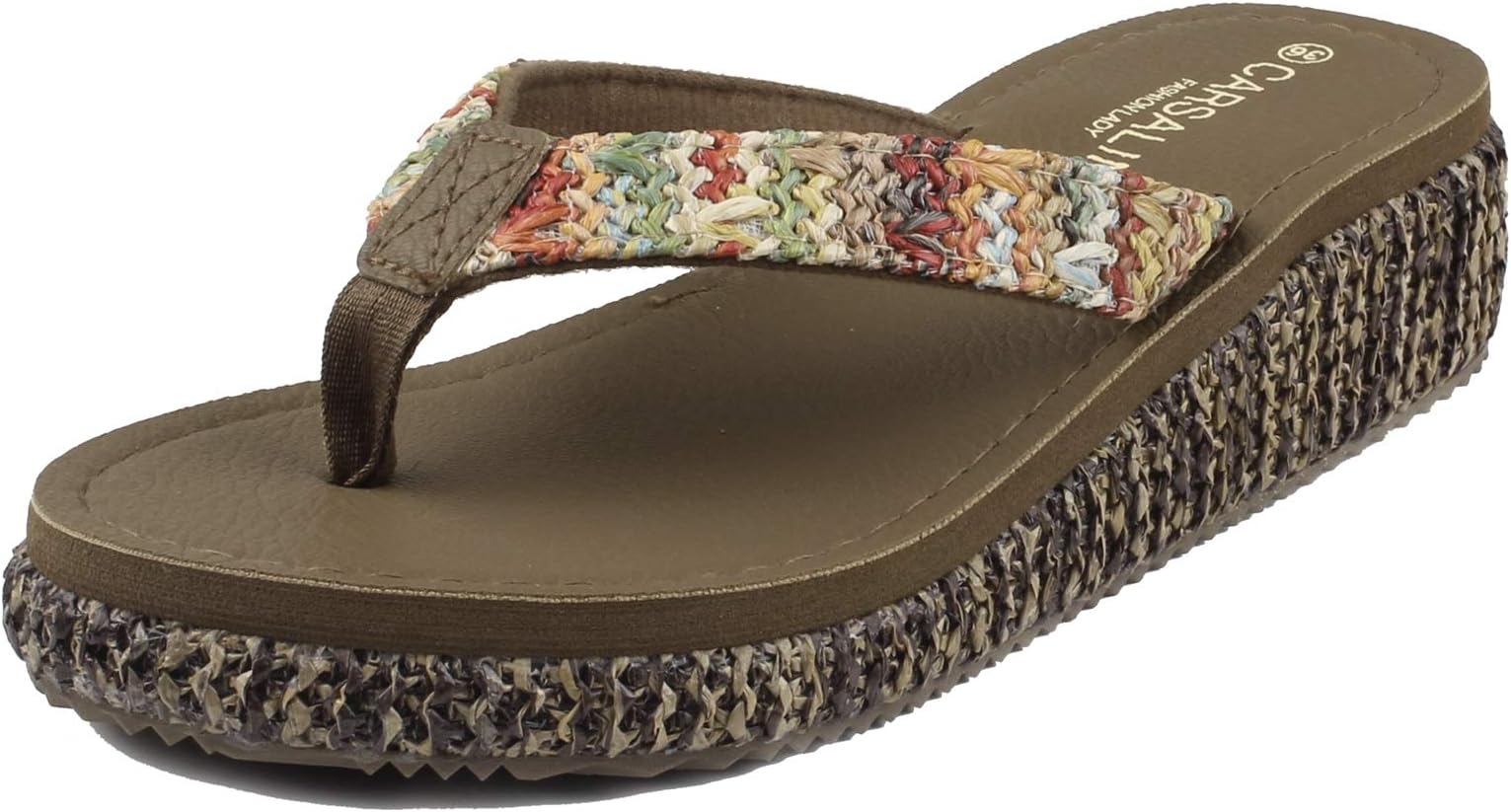 Wedge Sandals for Women Flip Flops Platform Slide Heeled Sandals