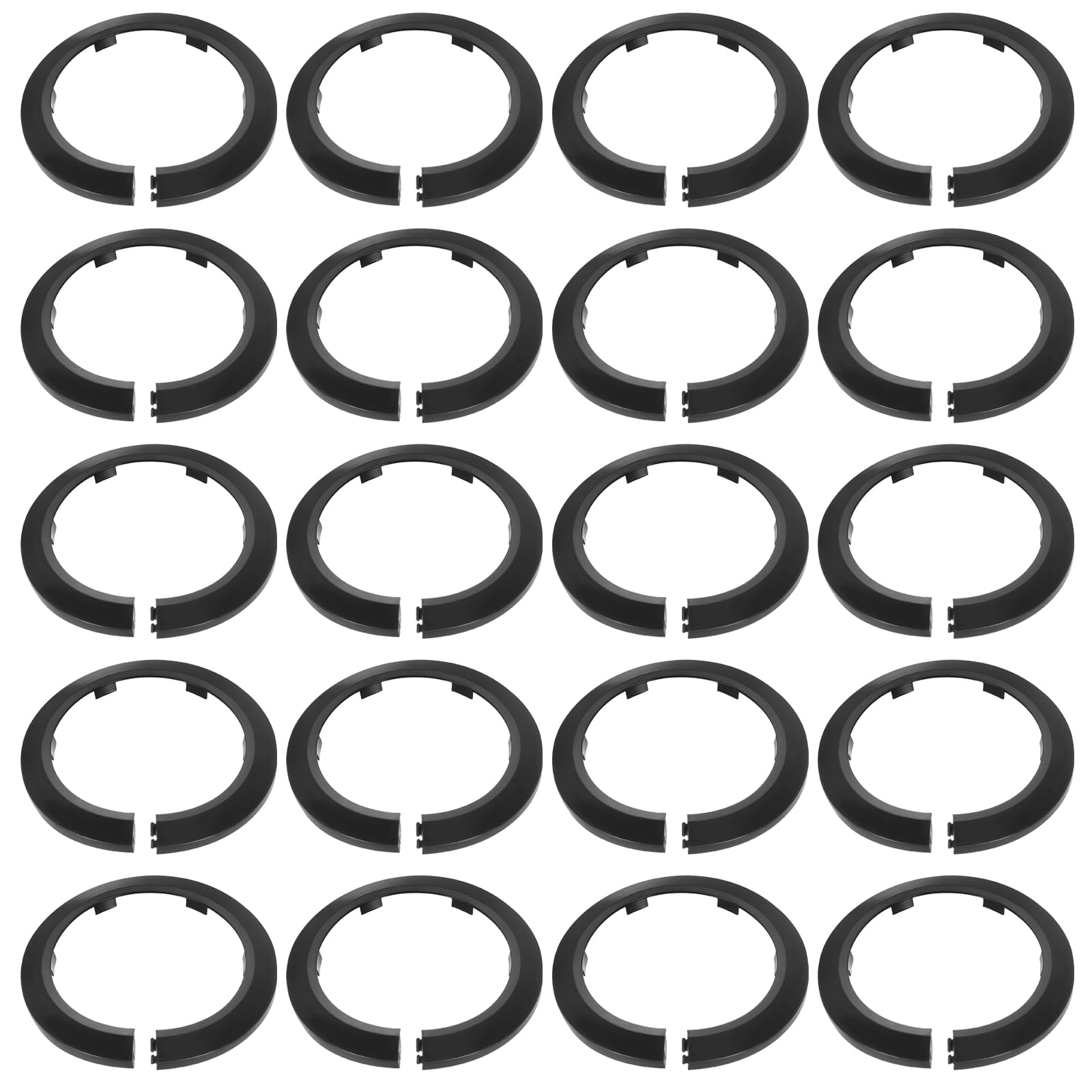 Bague de finition pour tuyau 110 mm noir afin de cacher les trous de plâtre au mur