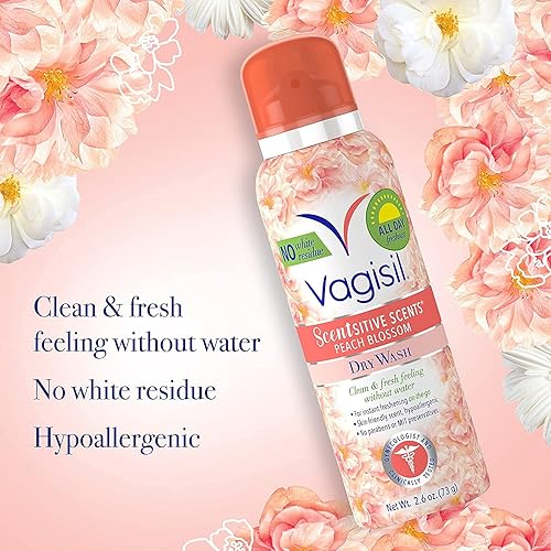 Miniatura 4 de Vagisil Scentsitive Scents - Desodorante íntimo en aerosol para mujer, Peach Blossom (flor de melocotón), (paquete de 4)