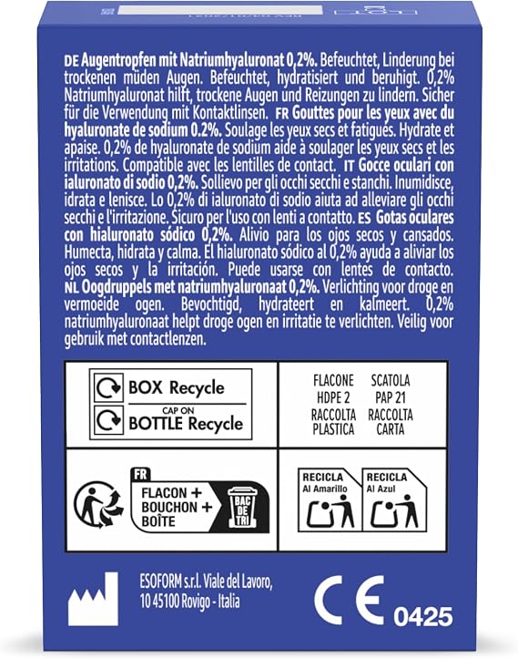 Healthcare by Amazon Eye Drop with Sodium Hyaluronate 0.2%, 15ml (Pack of 2) (Formerly an Amazon Basics Care Brand, Same Product)