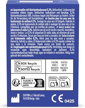 Healthcare by Amazon Eye Drop with Sodium Hyaluronate 0.2%, 15ml (Pack of 2) (Formerly an Amazon Basics Care Brand, Same Product)