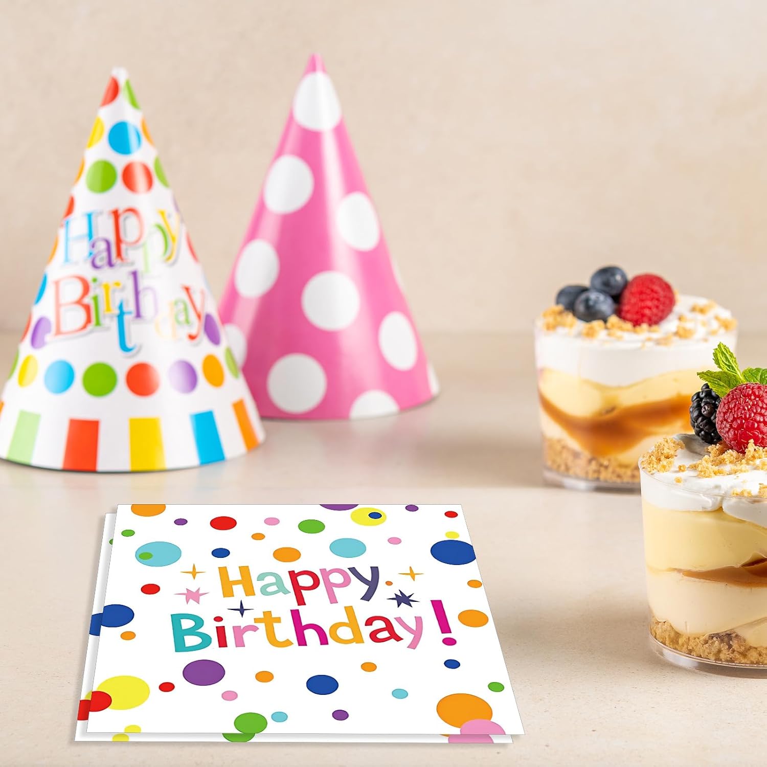 Birthday Napkins, Happy Birthday Party Napkins - Colorful Confetti & Star Design Disposable 40 Pack for 10th 15th 17th 21st 30th 40th 50th+ Birthday Celebrations 6.5X6.5 inches - Image 4