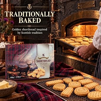 The Luxury Scottish Shortbread Collection 400g by Crafted Gift Co. - Premium Selection - Traditional Christmas Biscuit Gift - Product of Scotland