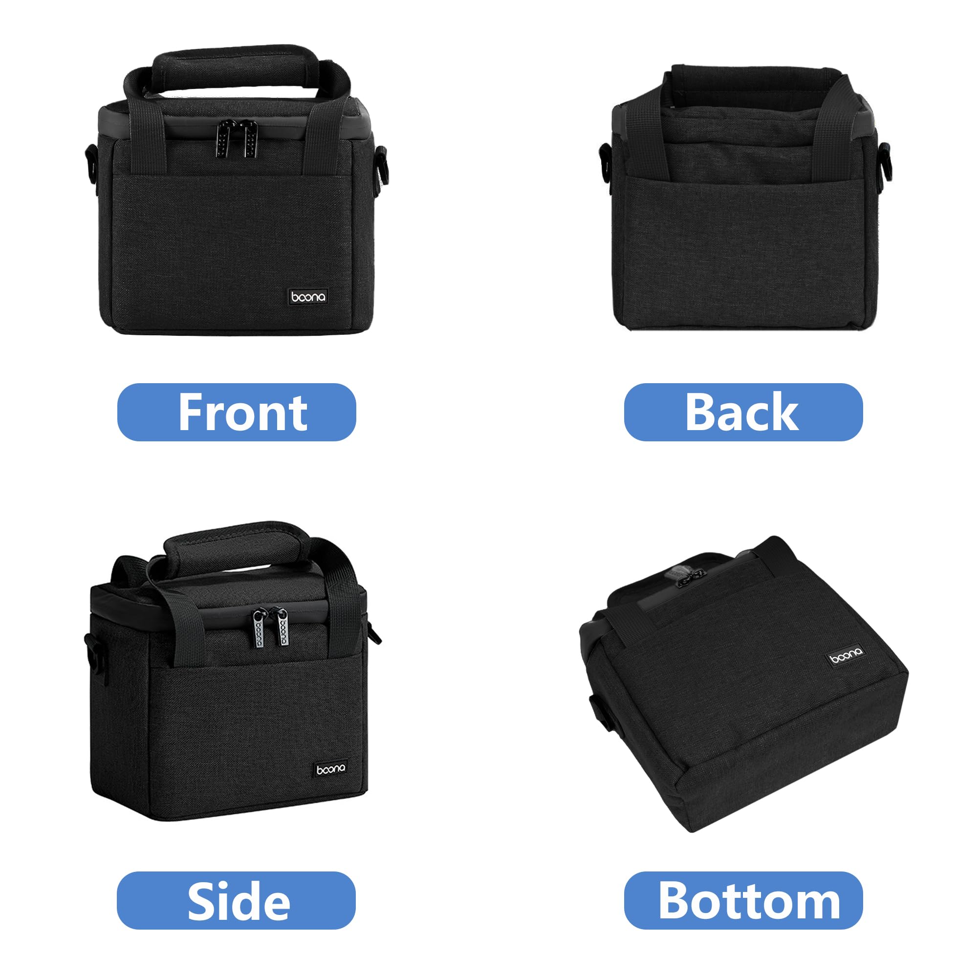 Sacoche de Transport pour Drone DJI Mini 4K/2 SE - Étui Imperméable Oxford avec Compartiment Accessoires & Télécommandes, Sangle Réglable et Poignée (Noir)