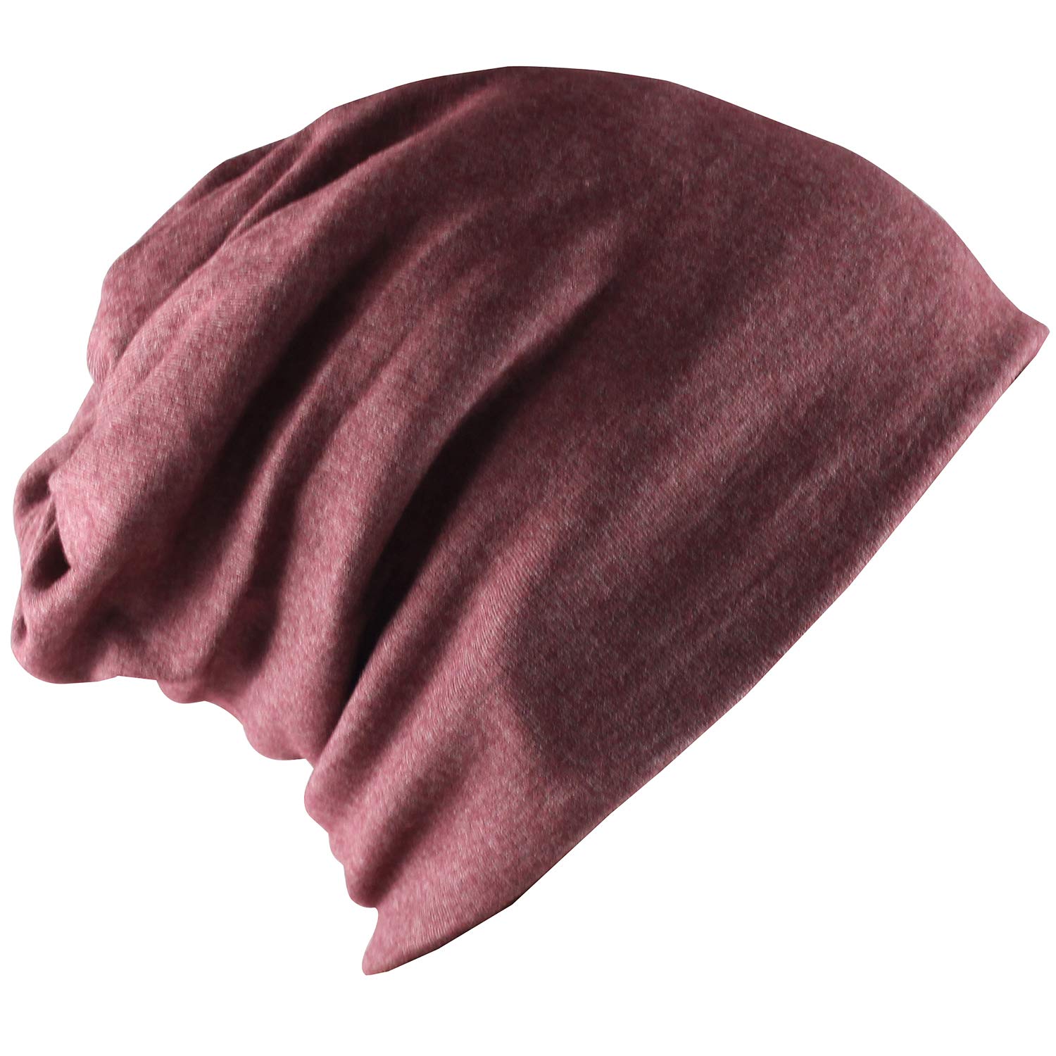 CAMOLAND 3-in-1 Fleece Slouchy Beanie Winter Cotton Ski Baggy Unisex (Maroon)