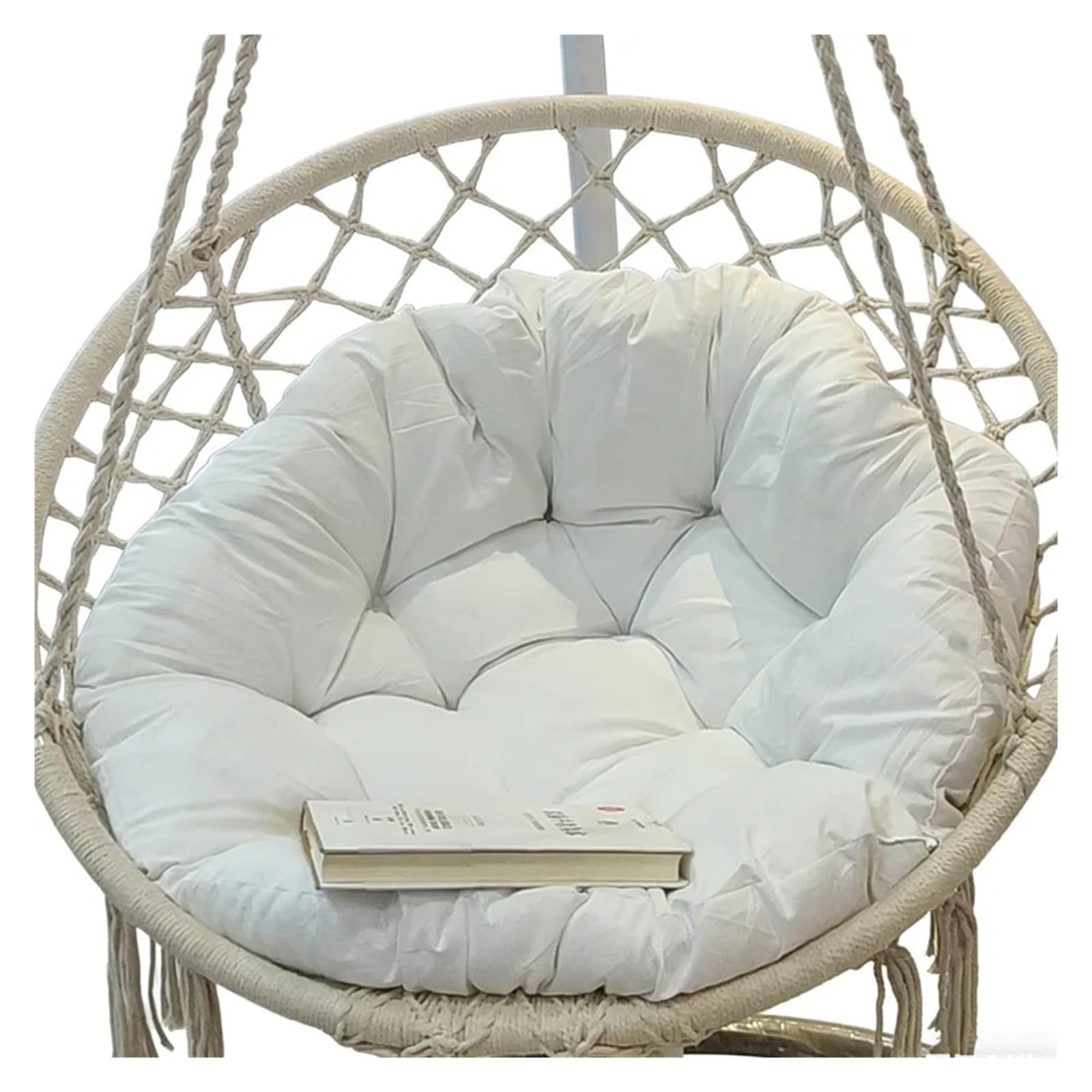 GHHZML Egg Chair Cushion Cushion Pillow Sofa Pads With Tassels For Hanging Hammock Chair Swing Seat Egg Outdoor(Cushion 60cm)