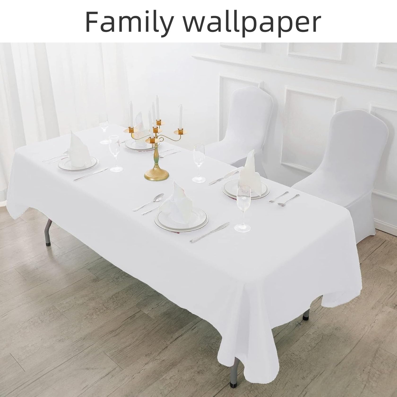 Manteles Antimanchas 240 x 340 cm Estilo, Durabilidad y Fácil Limpieza Mantel Antimanchas Tacto para Mesa de Comedor, Blanco