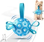 Interactive Dog Toys Dog Soccer Ball to Keep Them Busy,Durable Automatic Moving Jumping Dog Balls with Straps for Small/Medium/Large Dogs, USB Rechargeable,Not for Aggressive Chewers (Green)