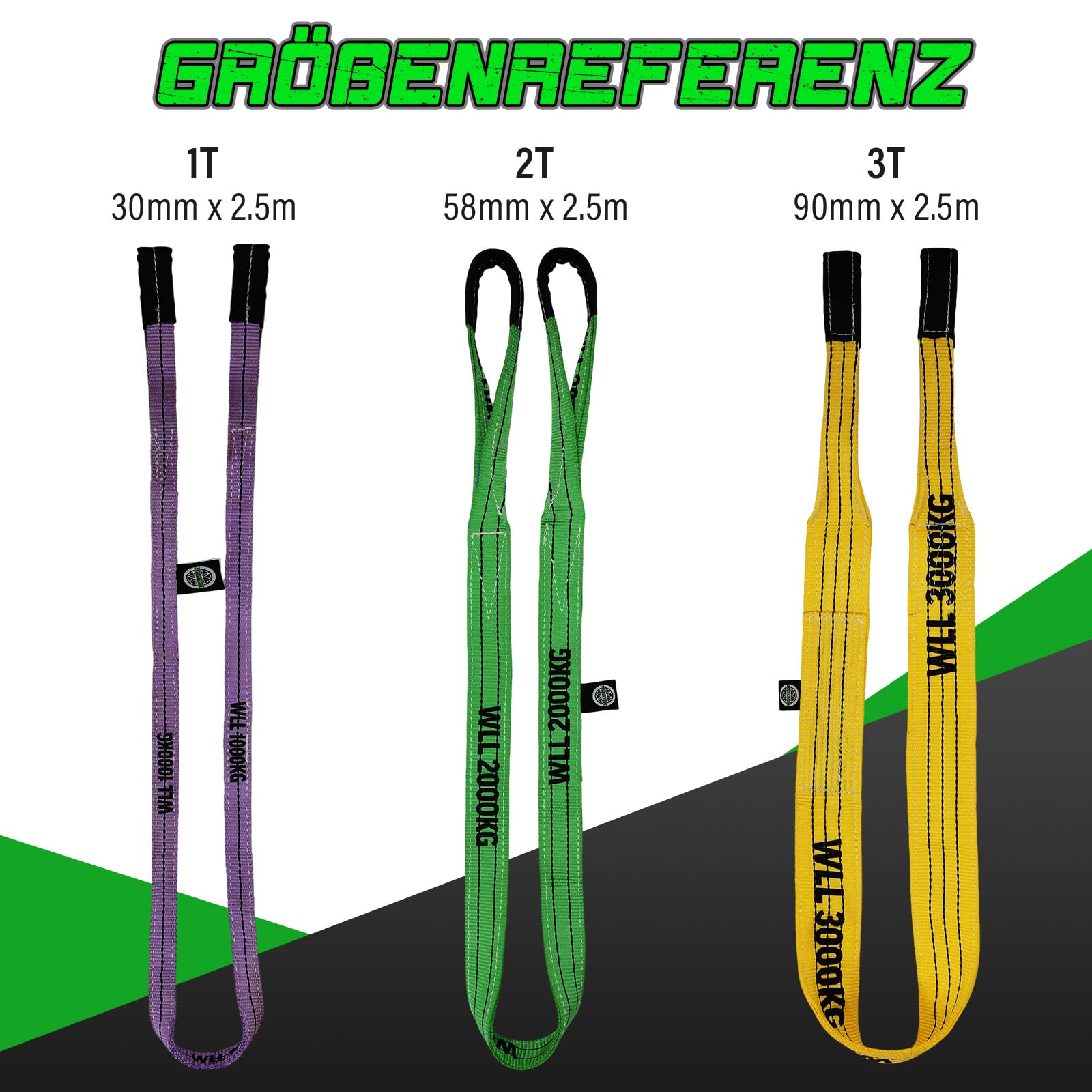 STARLEAPARTS Lot de 2 sangles de levage rondes solides - Longueur : 2,5 m - Largeur : 30 mm - Pour ascenseurs de charge - Résistance maximale à la rupture : 7000 kg - En polyester - Violet