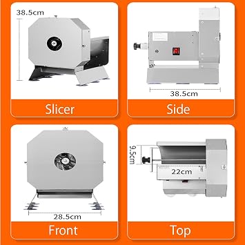 Electric Vegetable Slicer Electric Food Slice,Adjustable Vegetable Fruit Slicing Machine,Stainless Steel Meat Cutter for Hot Pot Barbecue Restaurant Hote