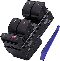 Obaee Driver Side Power Window Switch for GMC Acadia 2007-2016 | OEM 20945224 901-990 Replacement, Red LED, Plug & Play