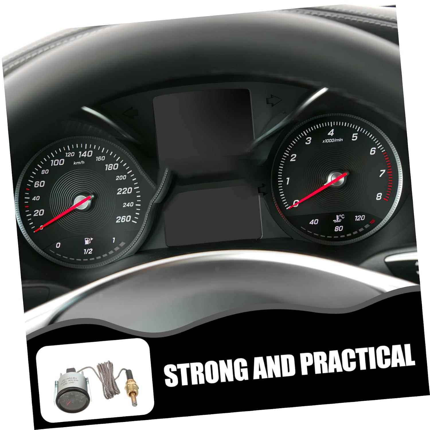 Car Water Temperature Gauge Replacement 52mm Mechanical Sensor Dual Scale DIY Friendly Installation