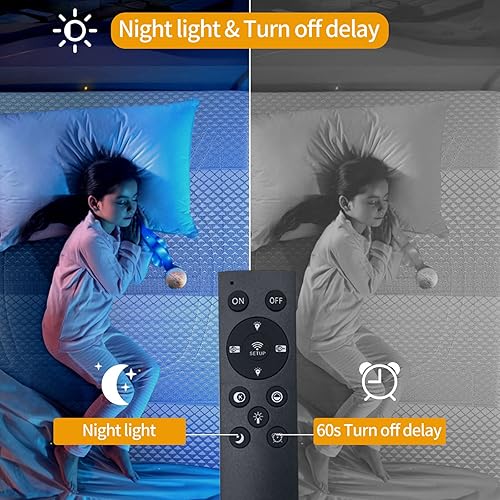 Miniatura 3 de QIYIMEILUX Lámpara de techo LED moderna de 88 W, regulable, con control remoto, 5 anillos, lámpara de techo empotrada, lámpara de techo negra para