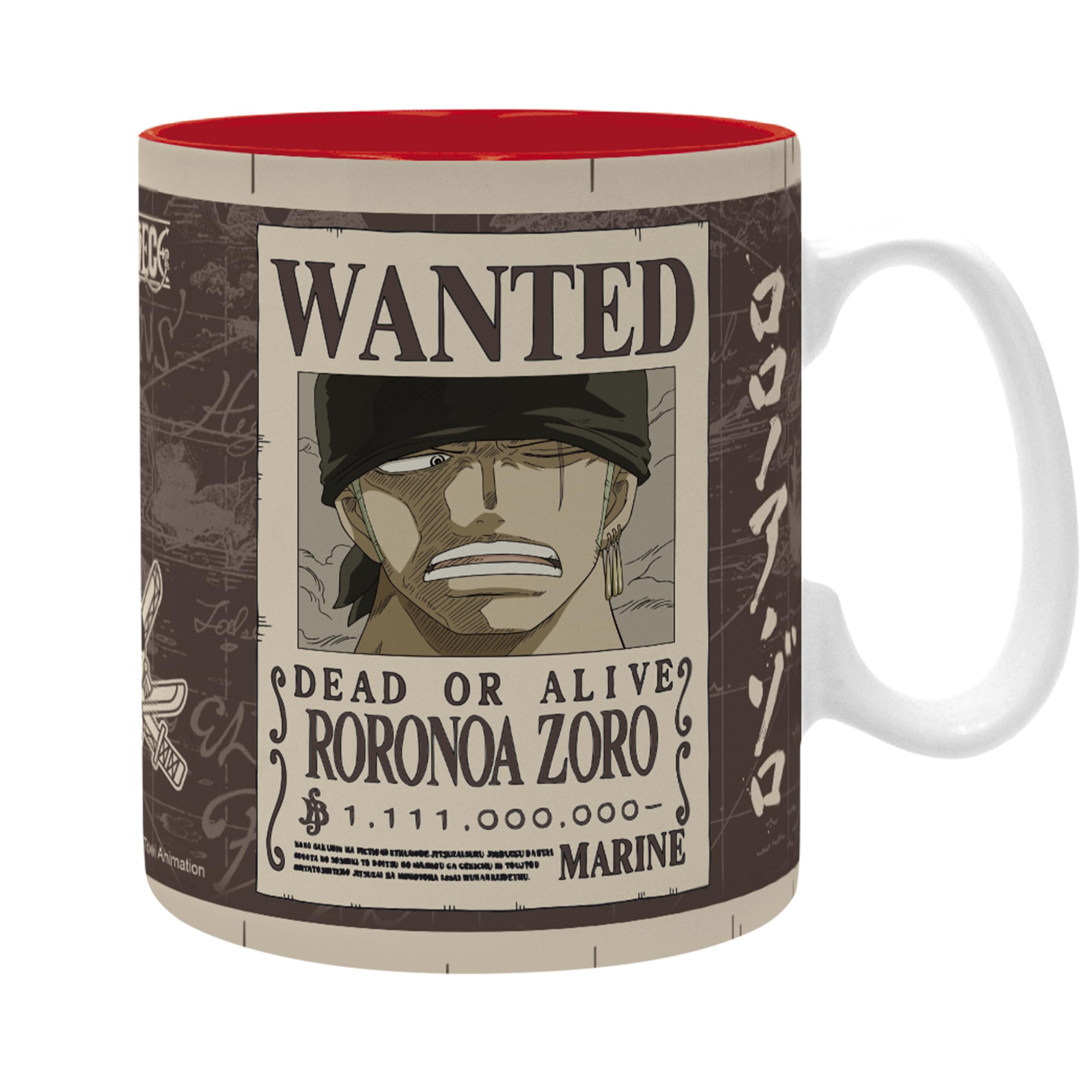 ONE PIECE - Mug - 460 ml - Zoro Wanted - subli - Box