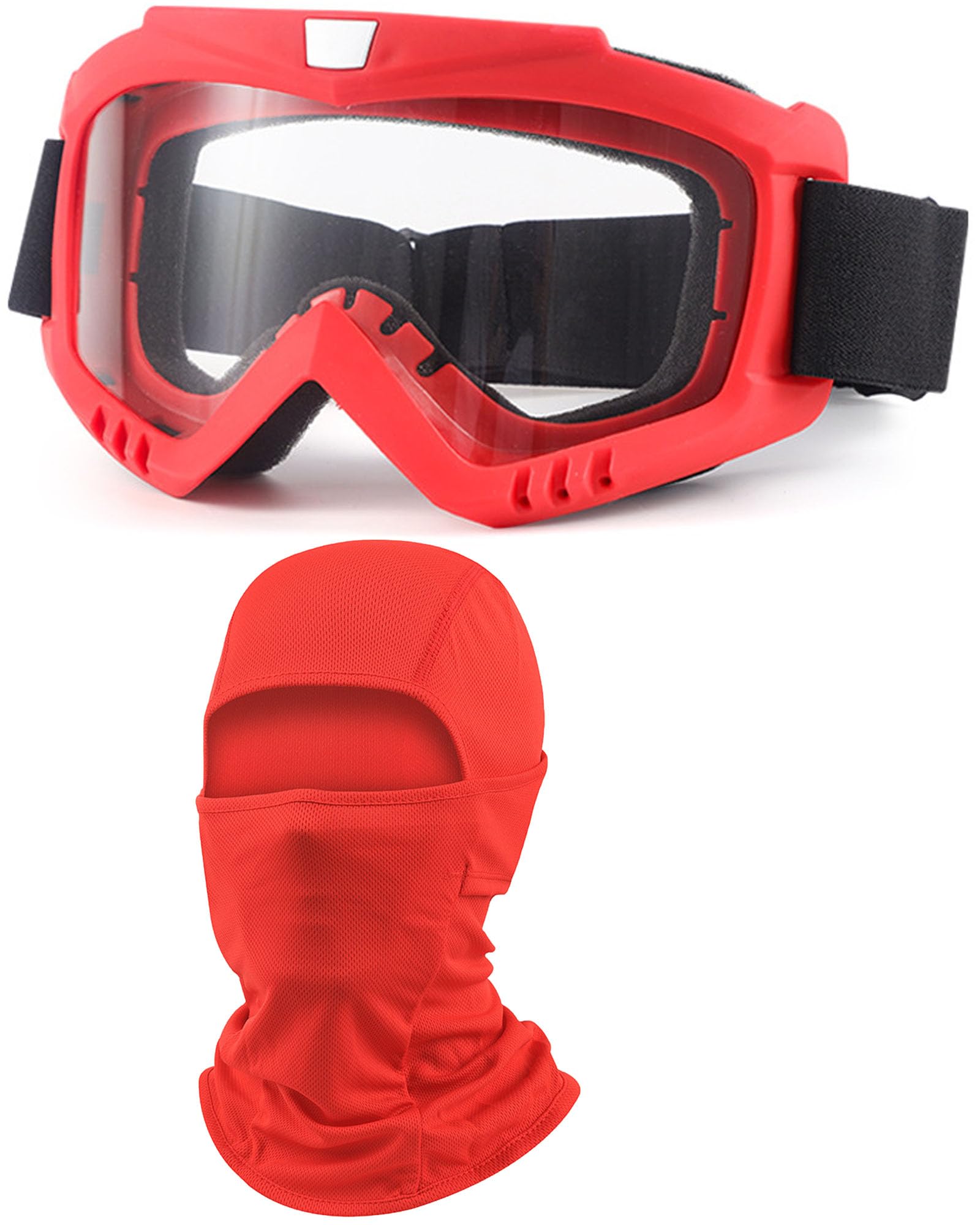 Dirt Bike Goggles with Balaclava Motorcycle ATV Riding Ski Motocross Windproof Dustproof Racing Glasses for Women Men
