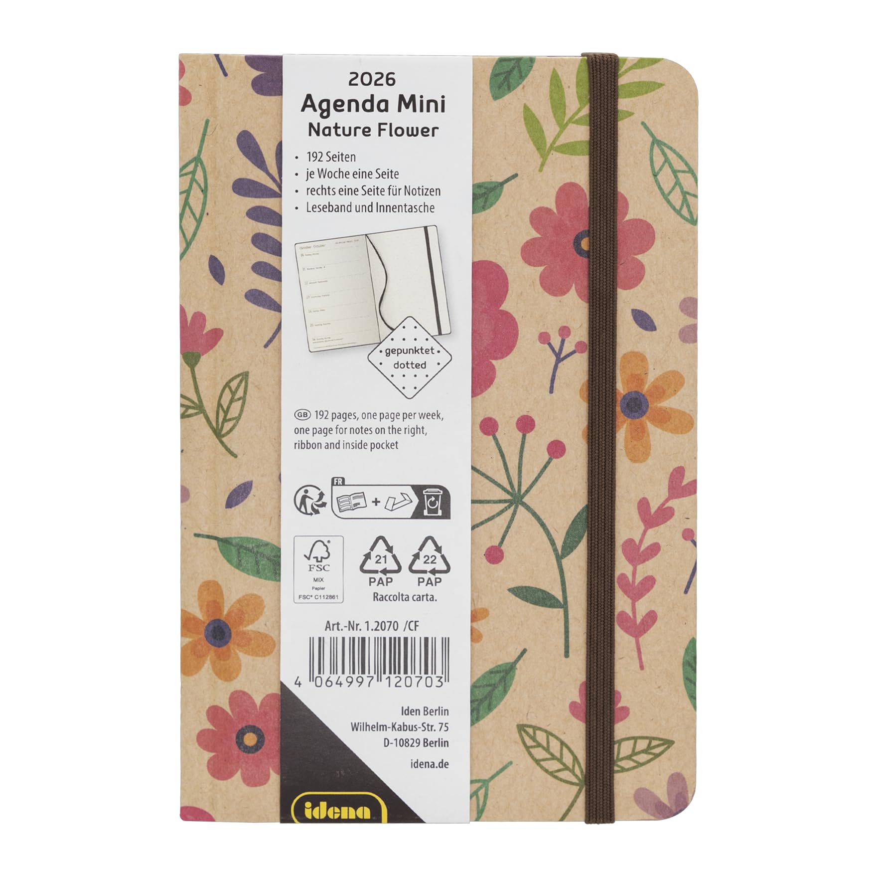 BEZEND 2 jaar maandelijkse zakagenda 2026/2027 klein 16,8 x 9,4 cm BEZEND 2 jaar maandelijkse zakagenda 2026/2027 klein 16,8 x 9,4 cm
