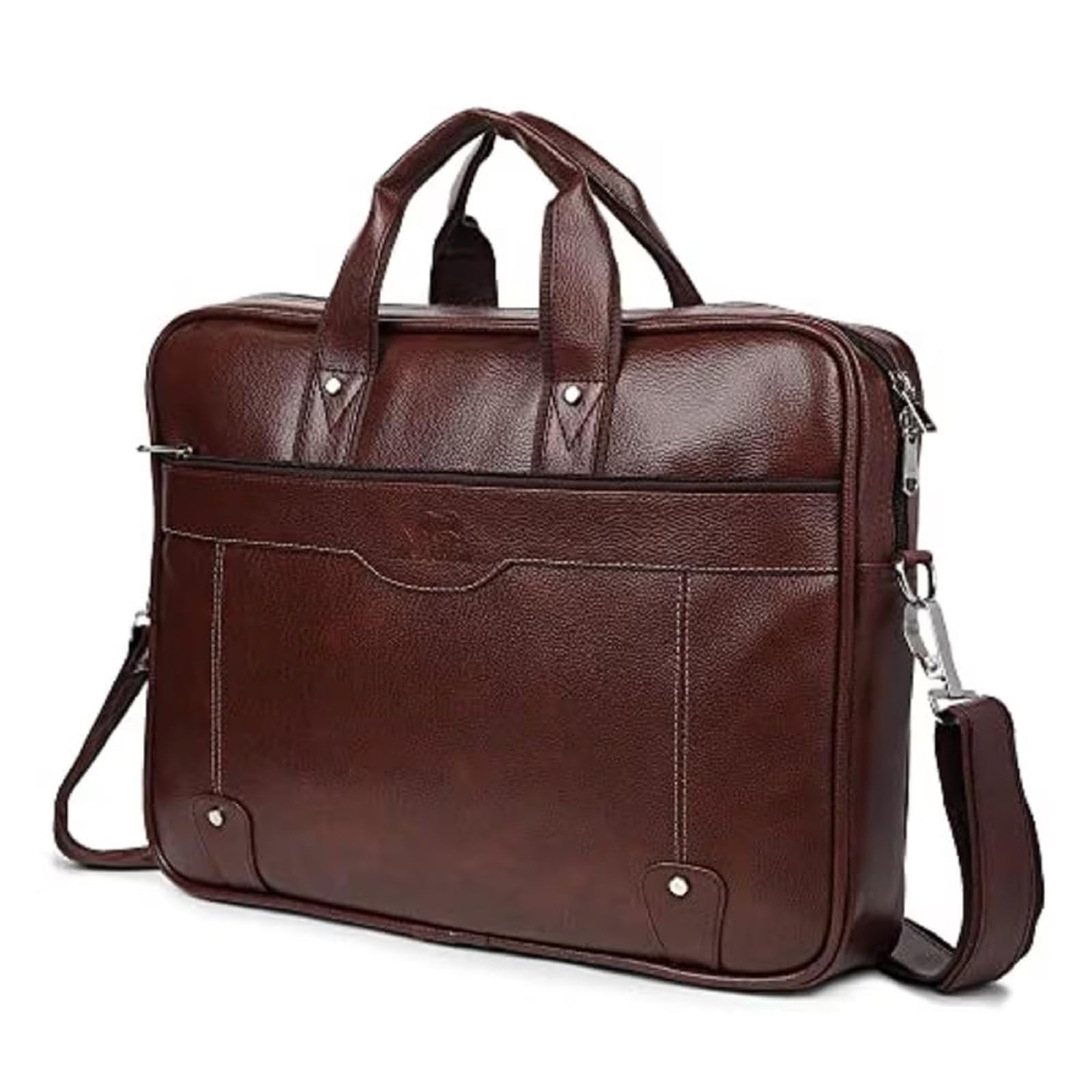 DERBEN CLOVE Leatherette Laptop Briefcase Bag for Men and Women, Brown (B0D7CBN14R) Amazon Price History, Amazon Price Tracker
